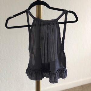 Free People silk spaghetti string top.